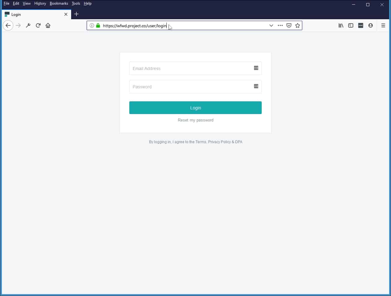 Open up a browser and go to website